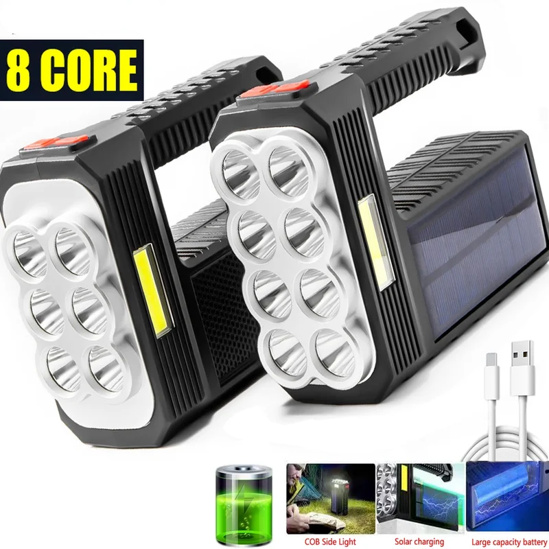 Светодиодный фонарь 200 Вт с двойным источником света, фонарь для работы в кемпинге, фонарик с зарядкой от USB/солнечной батареей, фонарь для по...
Светодиодный фонарь 200 Вт с двойным источником света, фонарь для работы в кемпинге, фонарик с зарядкой от USB/солнечной батареей, фонарь для по...