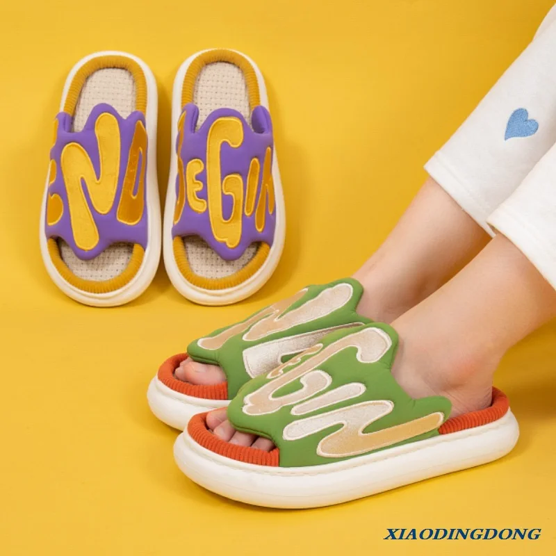 New Unisex Spring Four Seasons Linen Slippers Women Face Letter Embroidery Couples Can Wear Slippers Home Shoes Floor Shoes
New Unisex Spring Four Seasons Linen Slippers Women Face Letter Embroidery Couples Can Wear Slippers Home Shoes Floor Shoes