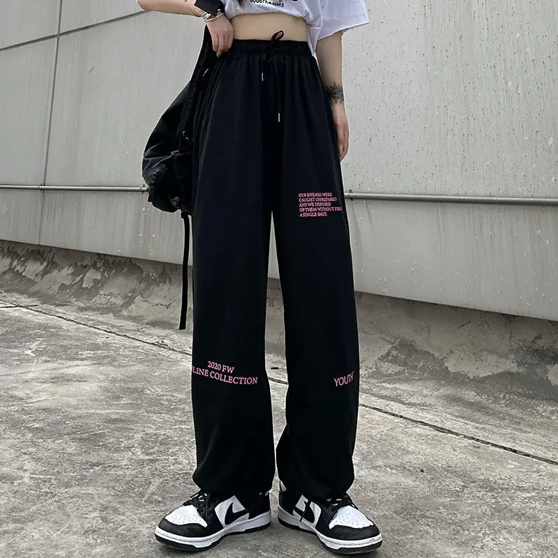 Vintage Streetwear Handsome Letter Printing Loose Boyfriend Casual Straight Pants Female Trousers Harajuku Sweatpants
Vintage Streetwear Handsome Letter Printing Loose Boyfriend Casual Straight Pants Female Trousers Harajuku Sweatpants