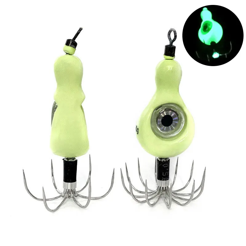 

AS 1pc LED Flash Light Squid Pesca Lure Lamp Hooks 7cm Deep Drop Sea Fishing Cuttle Umbrella Hook Attracting Fish Bait Hook