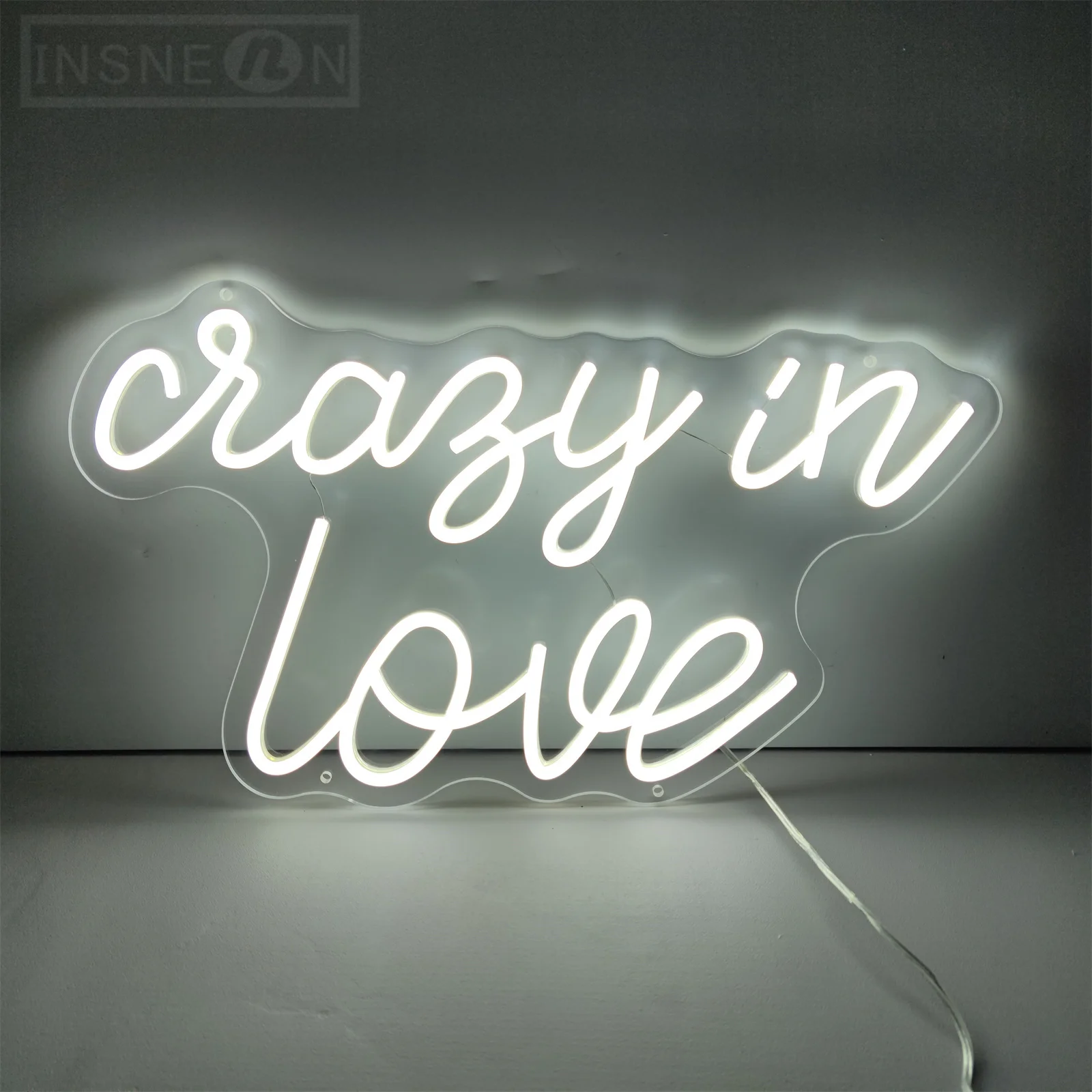 

Crazy In Love Neon Signs LED Wedding Neon Light Room Wall Decor Party Aesthetic Decoration Gifts with USB Neon Sign Night Lights