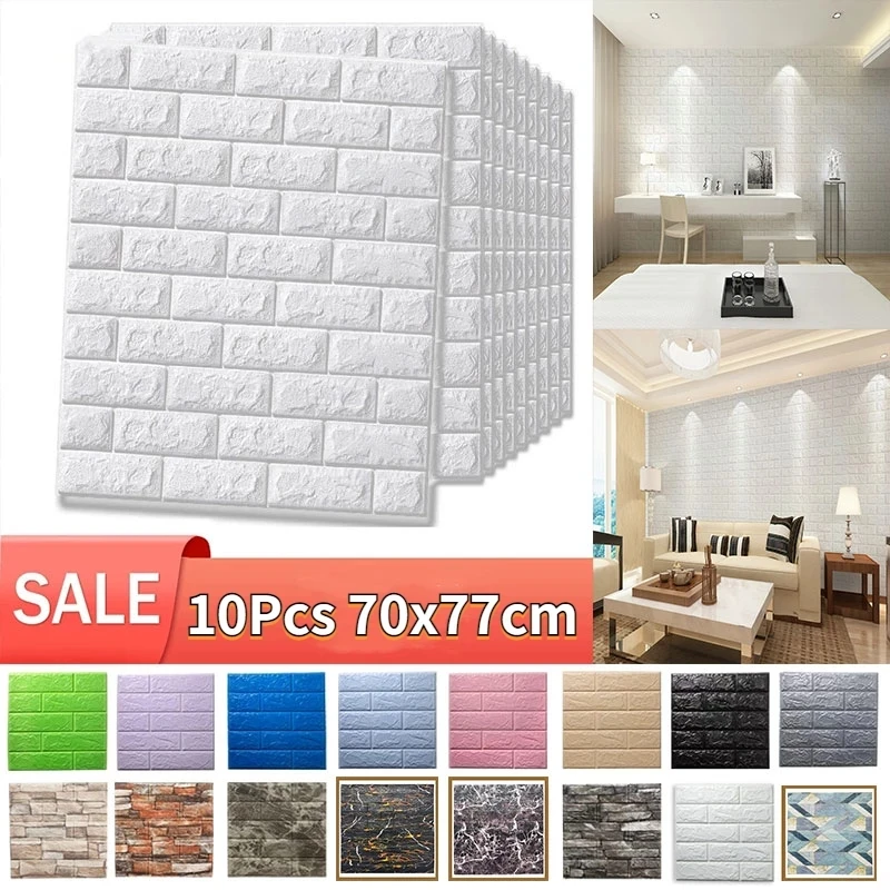 10Pcs Waterproof Self Adhesive 3D Wallpaper for Living Room Kitchen TV Backdrop Wall Decor Crash Sponge Wall Sticker Soft Decals
10Pcs Waterproof Self Adhesive 3D Wallpaper for Living Room Kitchen TV Backdrop Wall Decor Crash Sponge Wall Sticker Soft Decals