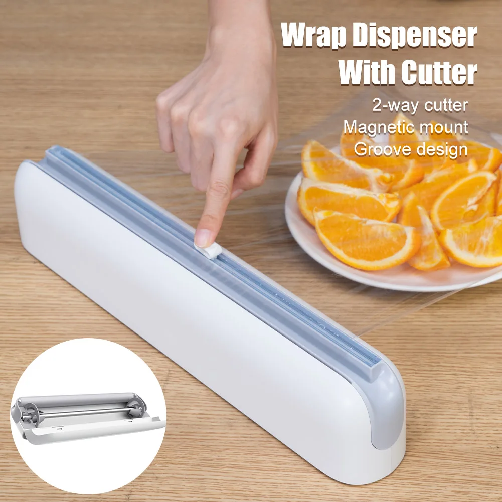 Magnetic Cling Film Wrap Dispenser Plastic Wrap Cutter Food Wrap Dispenser Kitchen Tool Non-toxic Baking Paper Cutter Dispenser
Magnetic Cling Film Wrap Dispenser Plastic Wrap Cutter Food Wrap Dispenser Kitchen Tool Non-toxic Baking Paper Cutter Dispenser