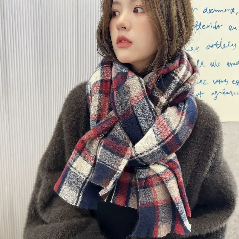 Women's Winter Scarf Net Red Korean Version Thickened Warm Plaid Winter All-match Student Scarf
Women's Winter Scarf Net Red Korean Version Thickened Warm Plaid Winter All-match Student Scarf