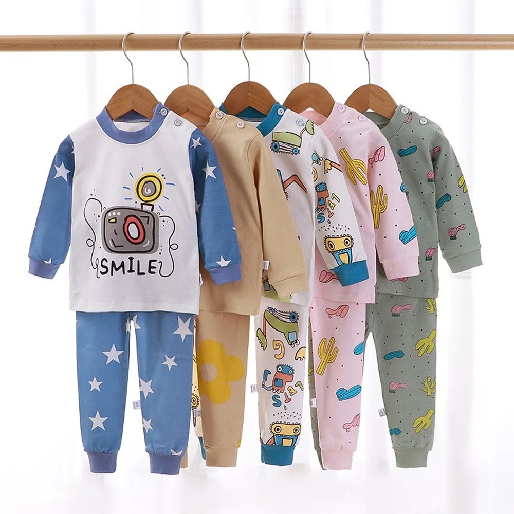 Children's Sleepsuits 2pcs Sleepwear Set Top+bottom Kid's Sleepers Toddlers Sweatshirt Pants Pajamas 100% Cotton Long Sleeved
Children's Sleepsuits 2pcs Sleepwear Set Top+bottom Kid's Sleepers Toddlers Sweatshirt Pants Pajamas 100% Cotton Long Sleeved