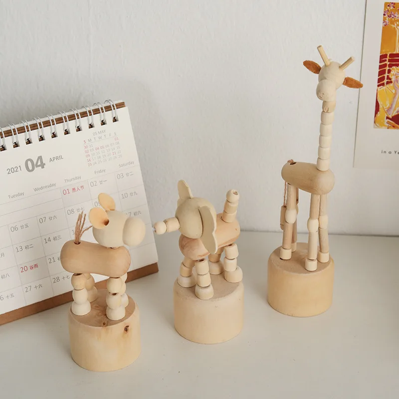 Cartoon Wooden Artwork Movable Puppet Desktop Figurine Ornaments Clown Puppets Giraffe Dog Crafts Toy Gifts Home Decoration
Cartoon Wooden Artwork Movable Puppet Desktop Figurine Ornaments Clown Puppets Giraffe Dog Crafts Toy Gifts Home Decoration