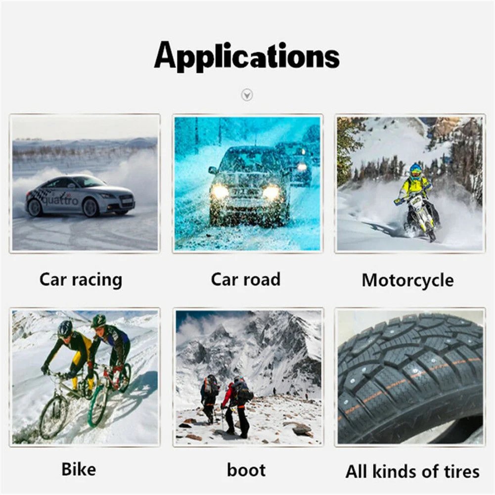 100PCS Car Tire Screw Anti-skid Screw Anti-skid Nail 8*10mm Durable Vehicles Off-Road Wheel Tyres Tire Snow Chains Spikes Studs
100PCS Car Tire Screw Anti-skid Screw Anti-skid Nail 8*10mm Durable Vehicles Off-Road Wheel Tyres Tire Snow Chains Spikes Studs