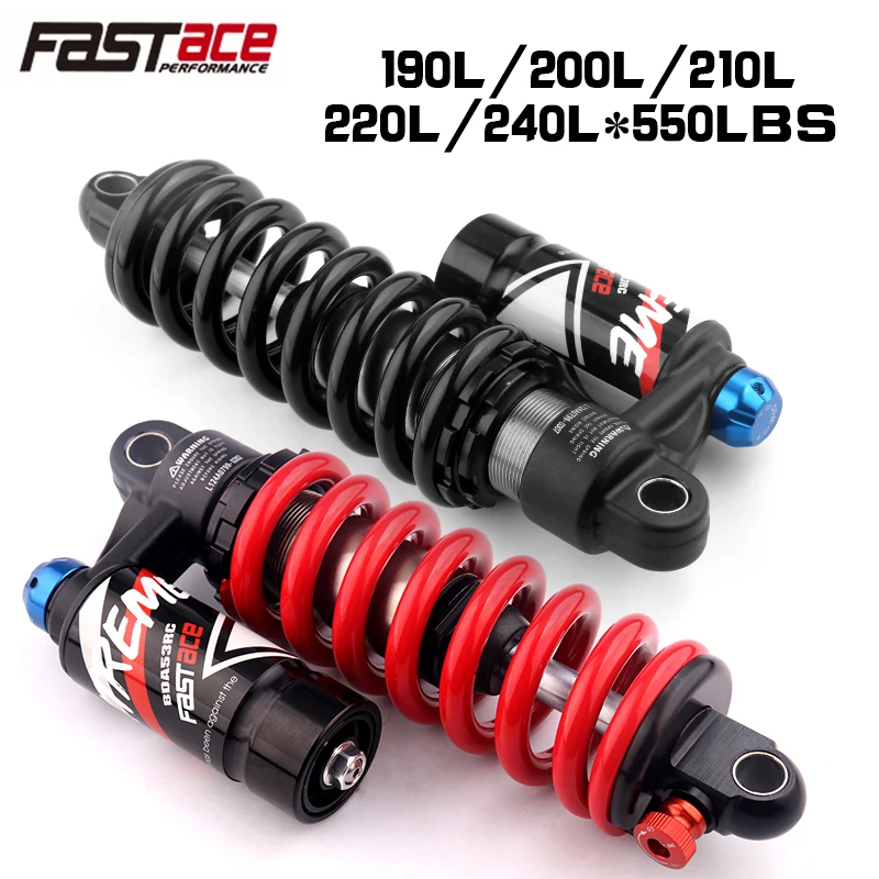 Fastace DBA53RC Mountain Bike Downhill Rear Shock 190mm 200m 210mm 220mm 240mm 550lbs MTB DH Shocks Compatible with DNM rcp2S
Fastace DBA53RC Mountain Bike Downhill Rear Shock 190mm 200m 210mm 220mm 240mm 550lbs MTB DH Shocks Compatible with DNM rcp2S