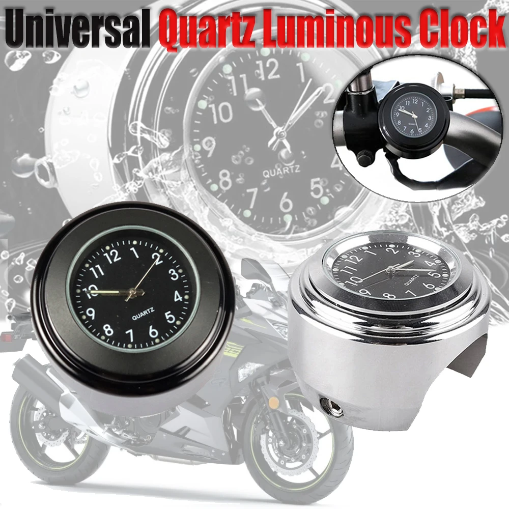 Motorcycle Universal Quartz Clock 7/8" Waterproof Chrome Bike Handlebar Mount Watch Luminous Clock Accessories For Honda Yamaha
Motorcycle Universal Quartz Clock 7/8" Waterproof Chrome Bike Handlebar Mount Watch Luminous Clock Accessories For Honda Yamaha