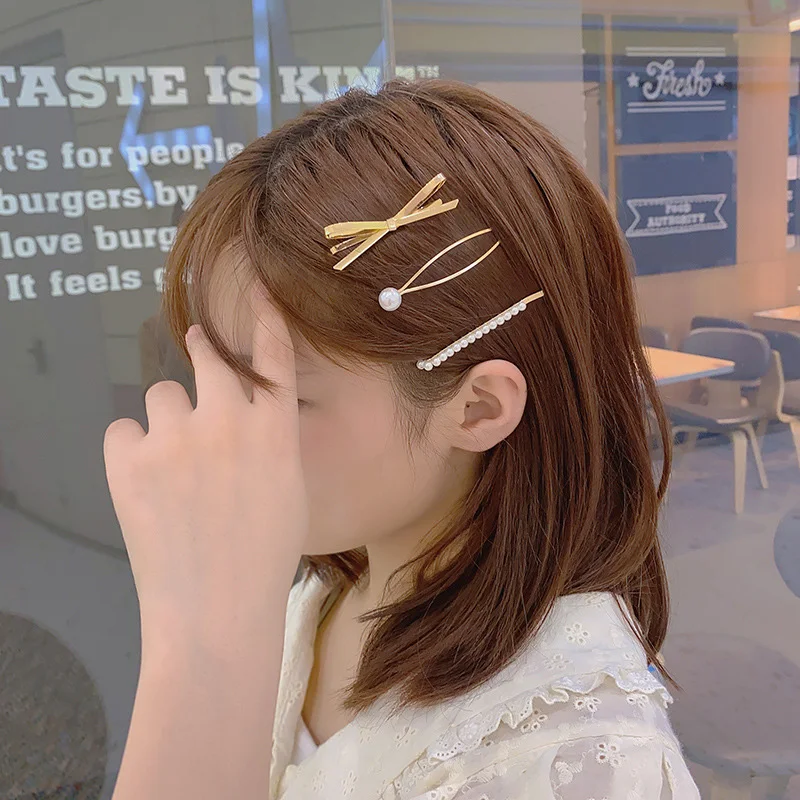 Korea Metal Hair Clip Set Geometric Pearl Barrettes For Woman Girl Gold Silver Color Edge Clip Hairpin Fashion Hair Accessories 
Korea Metal Hair Clip Set Geometric Pearl Barrettes For Woman Girl Gold Silver Color Edge Clip Hairpin Fashion Hair Accessories