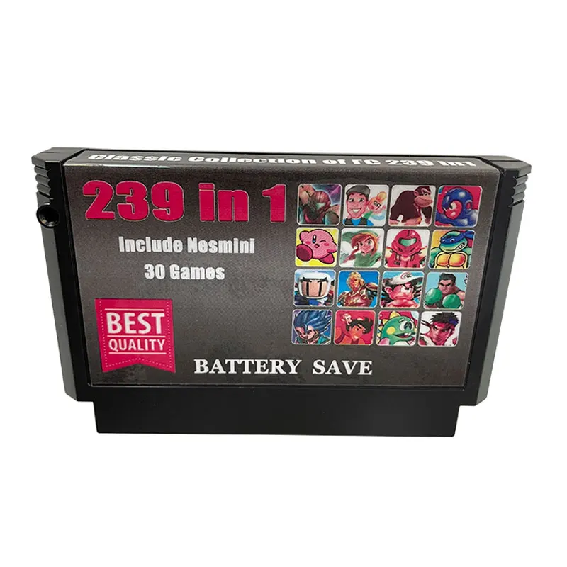 239 in1 Video Game For 60 Pins 8 Bit FC Game Cartridge 
239 in1 Video Game For 60 Pins 8 Bit FC Game Cartridge