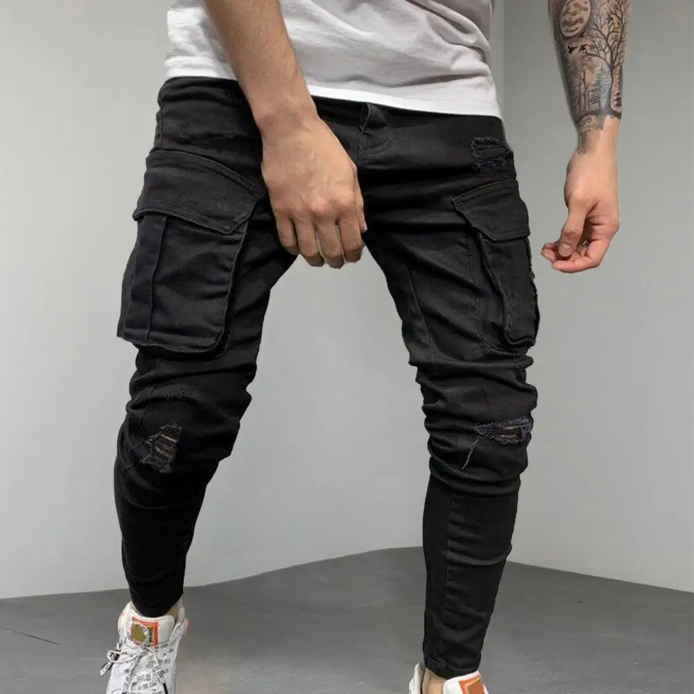 Popular Denim Pants Mid Waist Male Stretchy Broken Hole Jeans Skin-Touch Cargo Jeans for Club
Popular Denim Pants Mid Waist Male Stretchy Broken Hole Jeans Skin-Touch Cargo Jeans for Club
