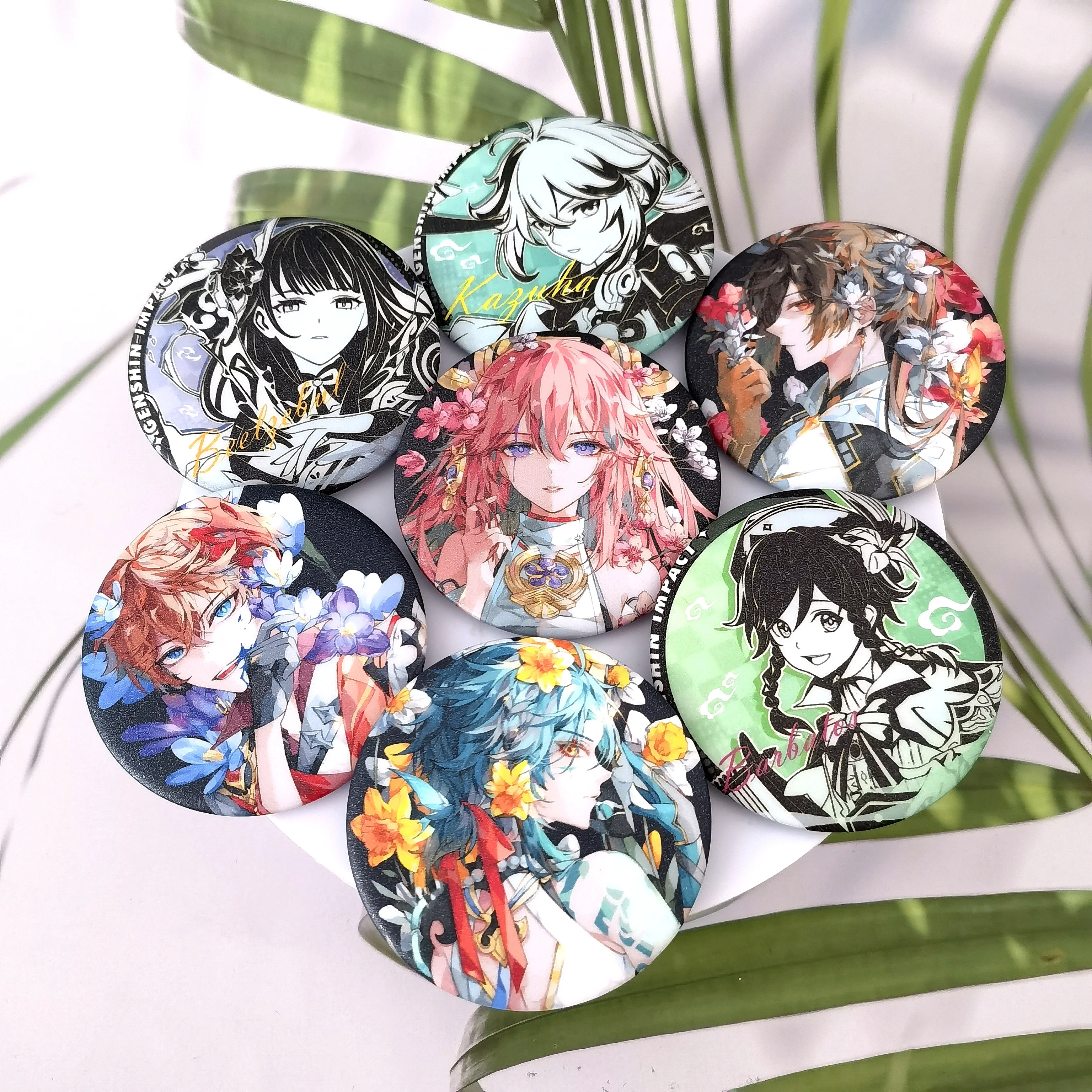 58mm Anime Figure Genshin Impact Brooch Pin Xiao Kazuha Raiden Shogun Venti Zhongli Badge Accessories For Clothes Backpack Gift
58mm Anime Figure Genshin Impact Brooch Pin Xiao Kazuha Raiden Shogun Venti Zhongli Badge Accessories For Clothes Backpack Gift