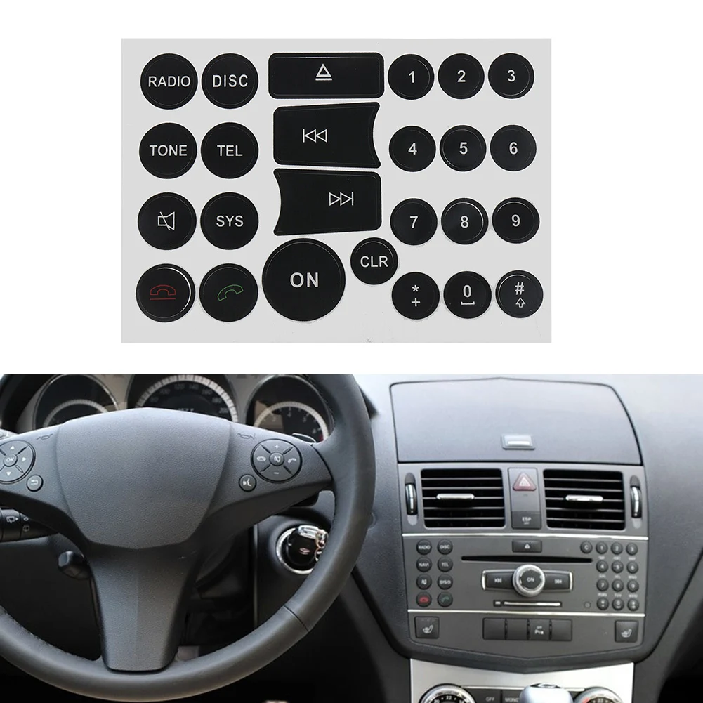 Radio Button Repair Sticker Decal For Mercedes-Benz C E GLK W Class Car 2007-2014 Automobile Interior Accesories Decoration
Radio Button Repair Sticker Decal For Mercedes-Benz C E GLK W Class Car 2007-2014 Automobile Interior Accesories Decoration