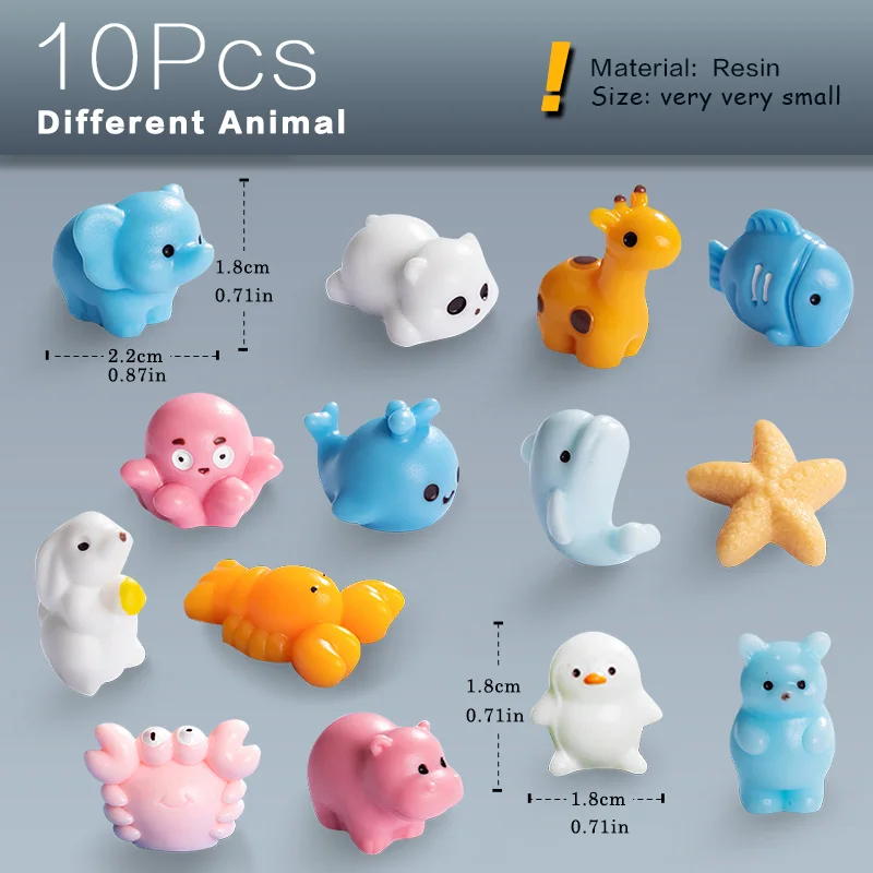 Мини фигурки животных из смолы 10 шт
Мини фигурки животных из смолы 10 шт