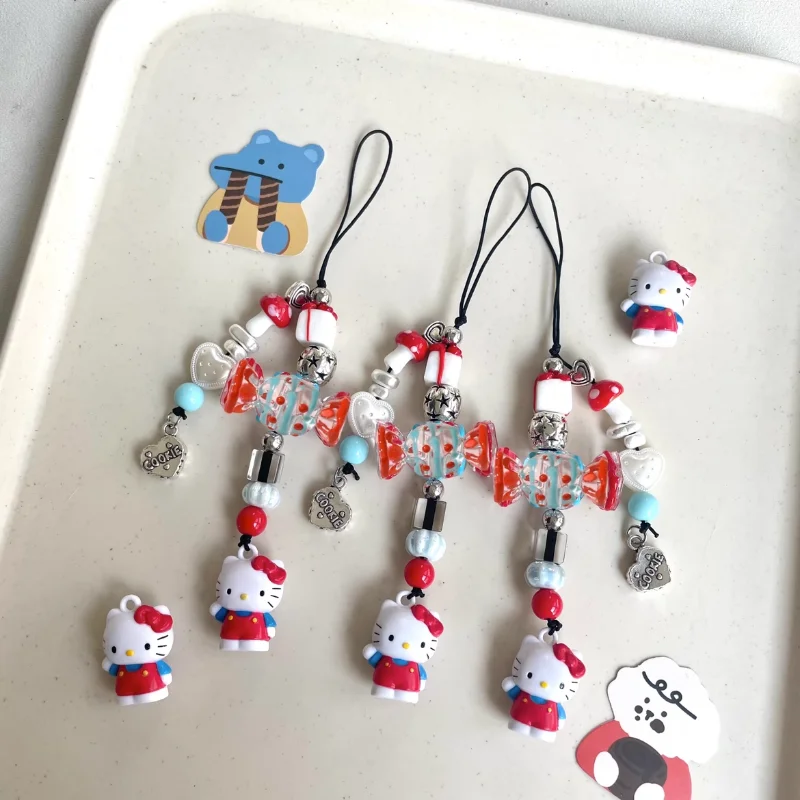 Kawaii Sanrio Hello Kitty Mobile Phone Chain Handmade Cartoon Cute Childlike Beaded Pendant Women Jewelry Fashion Creative New
Kawaii Sanrio Hello Kitty Mobile Phone Chain Handmade Cartoon Cute Childlike Beaded Pendant Women Jewelry Fashion Creative New