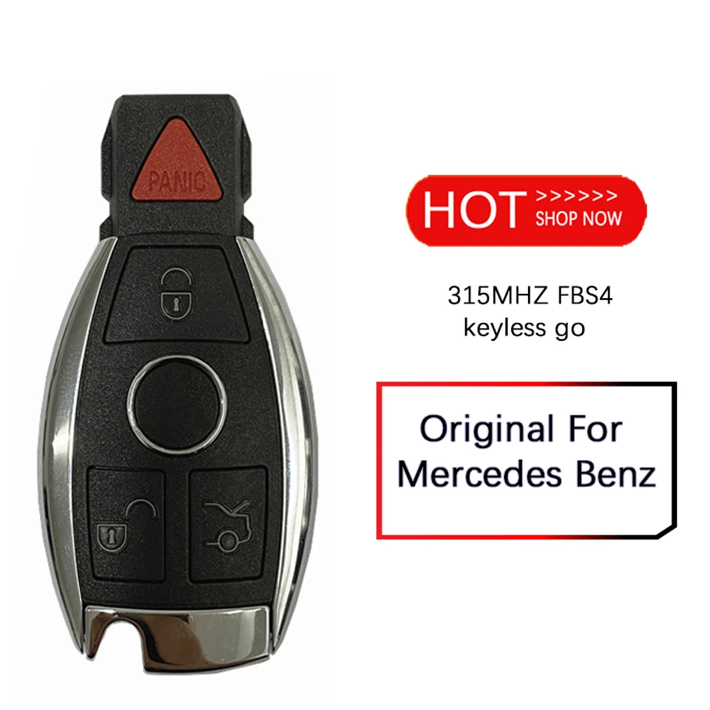 Оригинальный 3 + 1 кнопочный 315 МГц смарт-ключ для Mercedes Benz FBS4 без ключа Go IYZDC12K
Оригинальный 3 + 1 кнопочный 315 МГц смарт-ключ для Mercedes Benz FBS4 без ключа Go IYZDC12K