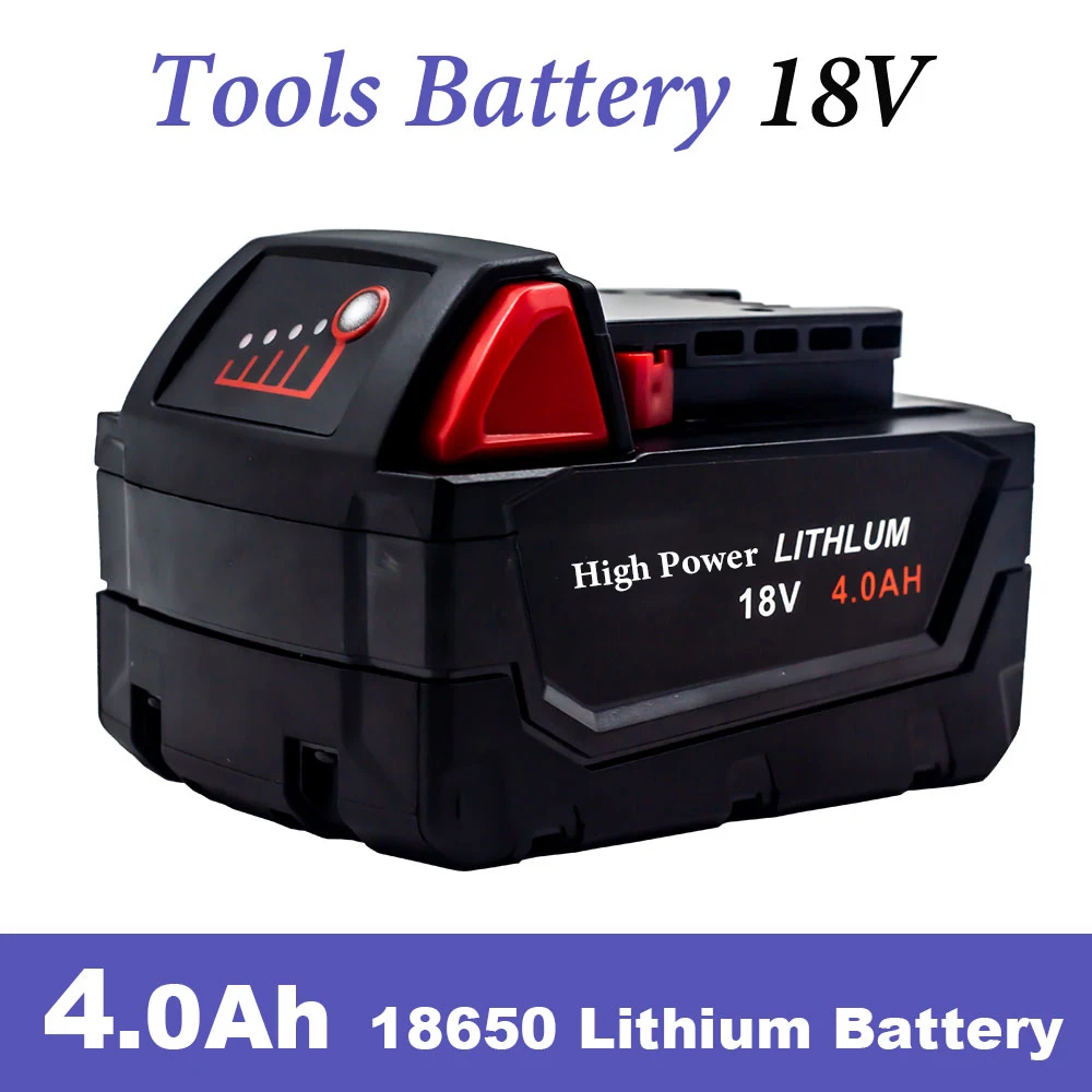 Литий-ионная аккумуляторная батарея для Milwaukee M18, 4,0 Ач, 18 в, 48-11-1815 48-11-1820 48-11-1840
Литий-ионная аккумуляторная батарея для Milwaukee M18, 4,0 Ач, 18 в, 48-11-1815 48-11-1820 48-11-1840