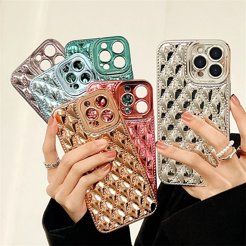 Luxury Electroplated Lingge Phone Case For iPhone 13 12 11 Pro Max X XR XS Max 7 8 Plus Soft Bumper Back Cover
Luxury Electroplated Lingge Phone Case For iPhone 13 12 11 Pro Max X XR XS Max 7 8 Plus Soft Bumper Back Cover
