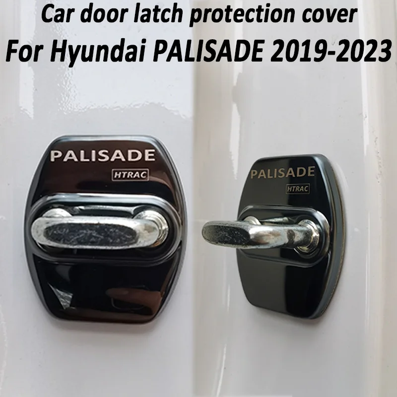 

For Hyundai PALISADE 2019-2023 Auto Car Door Lock Protect Cover Emblems Case Stainless Steel Decoration Accessories