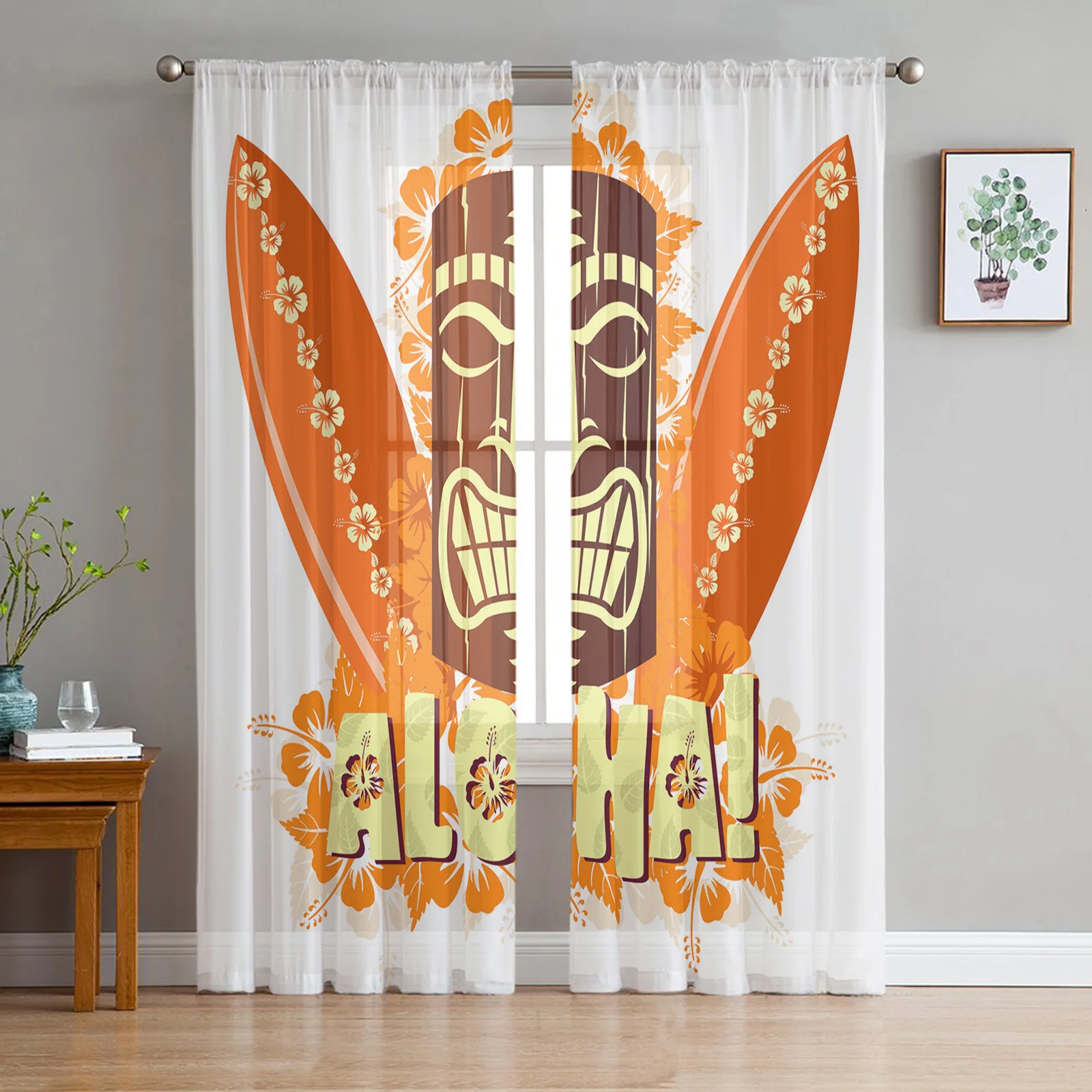 Hawaii Totem Surfboard Tulle Curtain for Living Room Balcony Decor Sheer Curtain for Kitchen Bedroom Fashion Home Decor
Hawaii Totem Surfboard Tulle Curtain for Living Room Balcony Decor Sheer Curtain for Kitchen Bedroom Fashion Home Decor