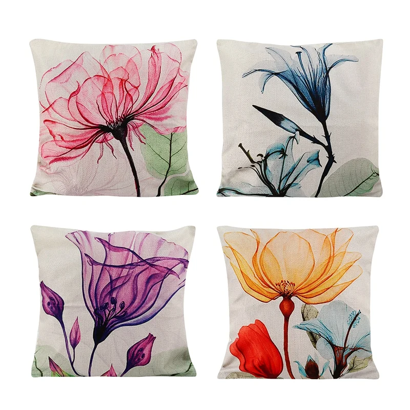 Decorative Floral Flower Pillow Covers 18 X 18, Farmhouse Throw Pillow Covers Set Of 4 Cushion Case For Home Decor
Decorative Floral Flower Pillow Covers 18 X 18, Farmhouse Throw Pillow Covers Set Of 4 Cushion Case For Home Decor