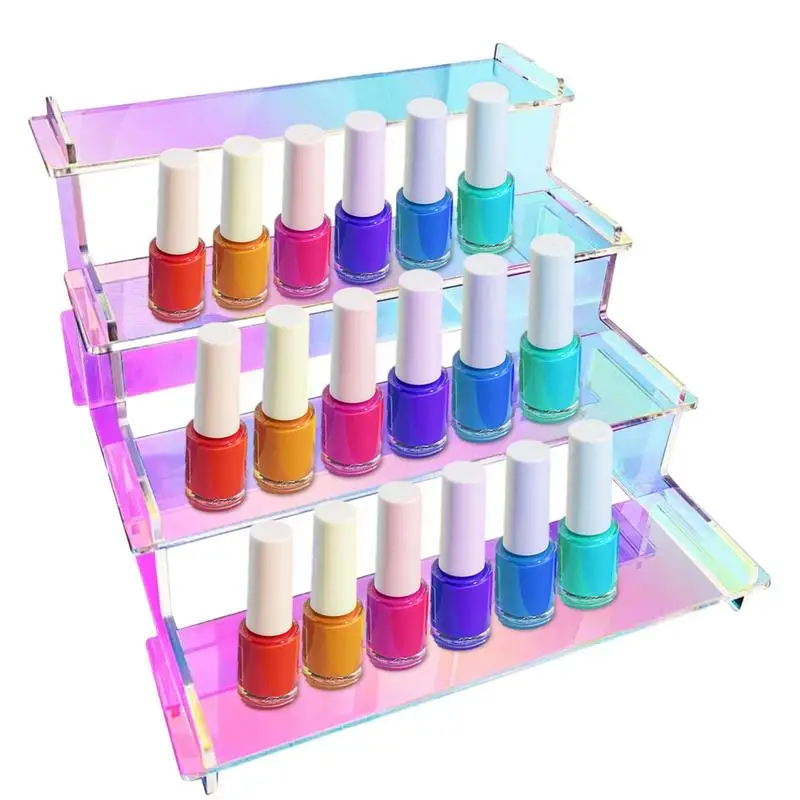 Iridescent Acrylic Display Risers Rainbow Stands for Tabletop Showcase 4 Tiered Rectangle Tabletop Rainbow Shelf Showcase
Iridescent Acrylic Display Risers Rainbow Stands for Tabletop Showcase 4 Tiered Rectangle Tabletop Rainbow Shelf Showcase