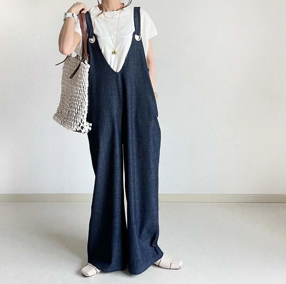Jumpsuit New Jeans V-neck Loose Casual Fashion Suspenders Overalls Suspenders Jeans Korea Japan Style Ins Chic 2022 Summer
Jumpsuit New Jeans V-neck Loose Casual Fashion Suspenders Overalls Suspenders Jeans Korea Japan Style Ins Chic 2022 Summer