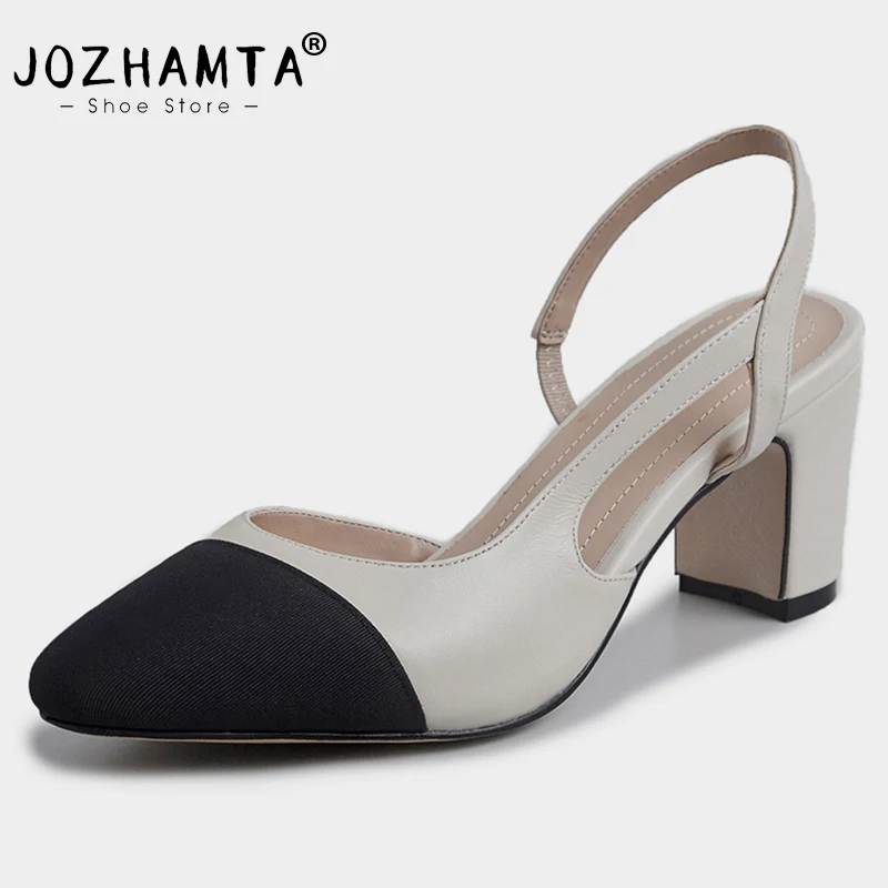 JOZHAMTA Size 33-42 Sandals Women 2023 Real Leather Summer Ladies Shoes Designer Low Heels Elegant Chunky Heel Femme Sandalias
JOZHAMTA Size 33-42 Sandals Women 2023 Real Leather Summer Ladies Shoes Designer Low Heels Elegant Chunky Heel Femme Sandalias