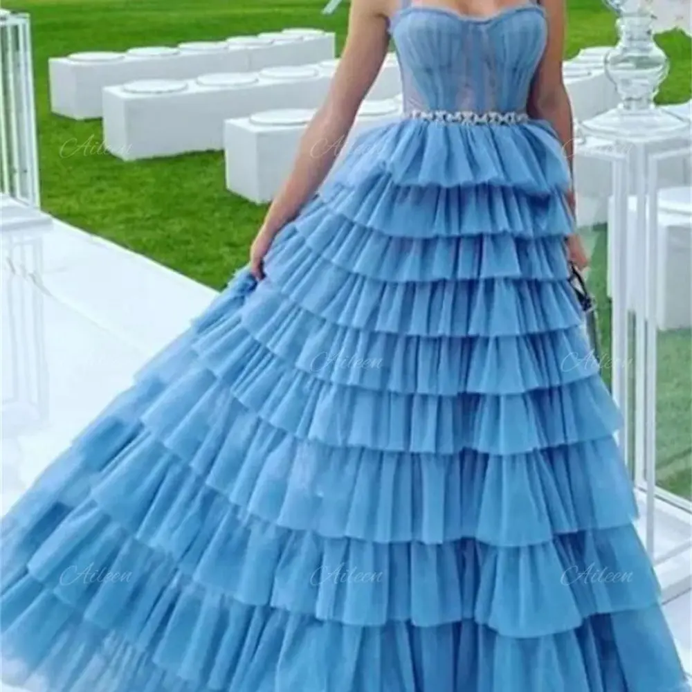 Sky Blue Graduation Dress Women Elegant Luxury Layered Womens Dresses for Women Party Wedding Evening Chiffon Sweetheart Robe
Sky Blue Graduation Dress Women Elegant Luxury Layered Womens Dresses for Women Party Wedding Evening Chiffon Sweetheart Robe
