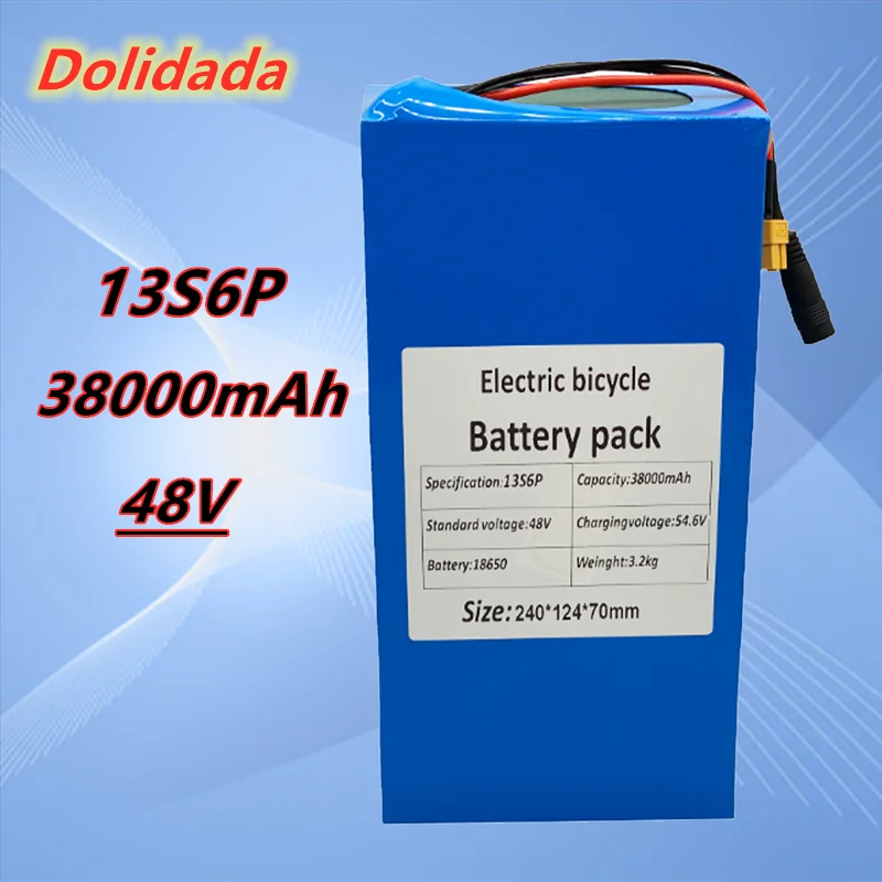Free Shipping 48V 38ah 13s6p Lithium Battery Pack 48v 38000mAh 2000W Electric Bicycle Batteries Built In 50A BMS
Free Shipping 48V 38ah 13s6p Lithium Battery Pack 48v 38000mAh 2000W Electric Bicycle Batteries Built In 50A BMS