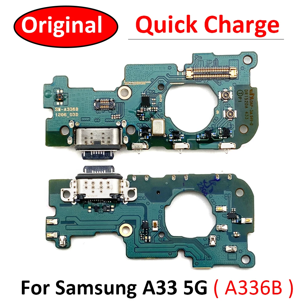 

Original For Samsung Galaxy A33 5G A336 A336B Dock Connector Micro USB Charger Charging Port Flex Cable Microphone Board