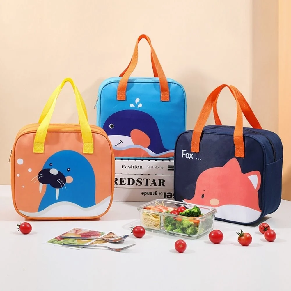 

Portable Cute Cartoon Cooler Lunch Bag Picnic Travel Collapsible Thermal Breakfast Organizer Insulated Waterproof Storage Bag