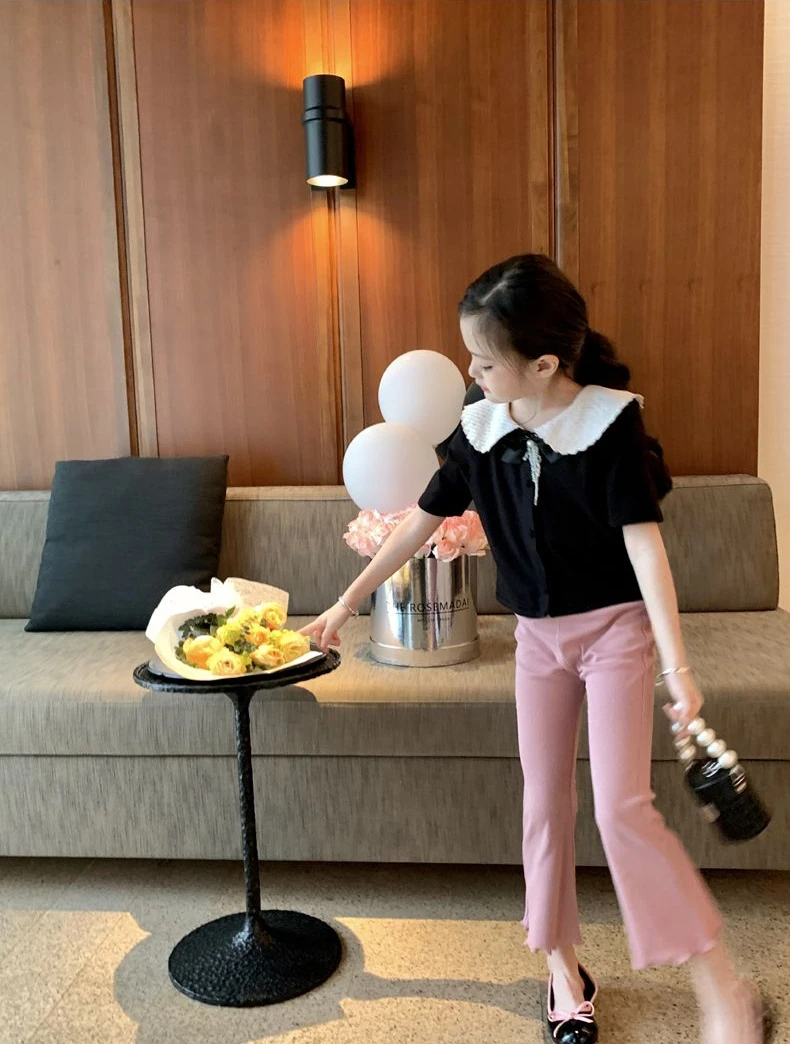 2023 Summer Korea Style Kids Pants Thin Cotton Soft Fashion Bell Bottoms Fashion Sweet New Design Simple Elastic Waist
2023 Summer Korea Style Kids Pants Thin Cotton Soft Fashion Bell Bottoms Fashion Sweet New Design Simple Elastic Waist