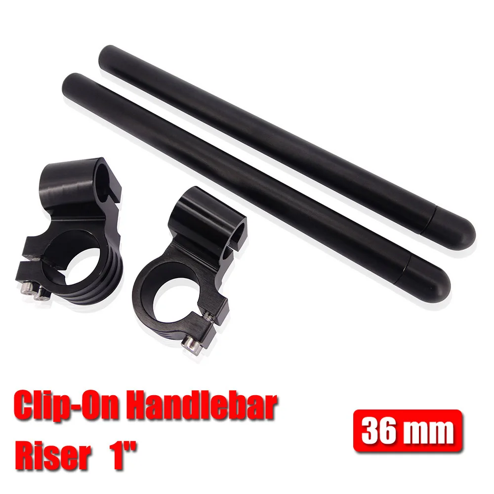 Black Aluminum Motorcycle Racer Adjustable Riser Clip On Handlebars Left Right Handle Bar Fit For 36mm Fork Tubes 
Black Aluminum Motorcycle Racer Adjustable Riser Clip On Handlebars Left Right Handle Bar Fit For 36mm Fork Tubes