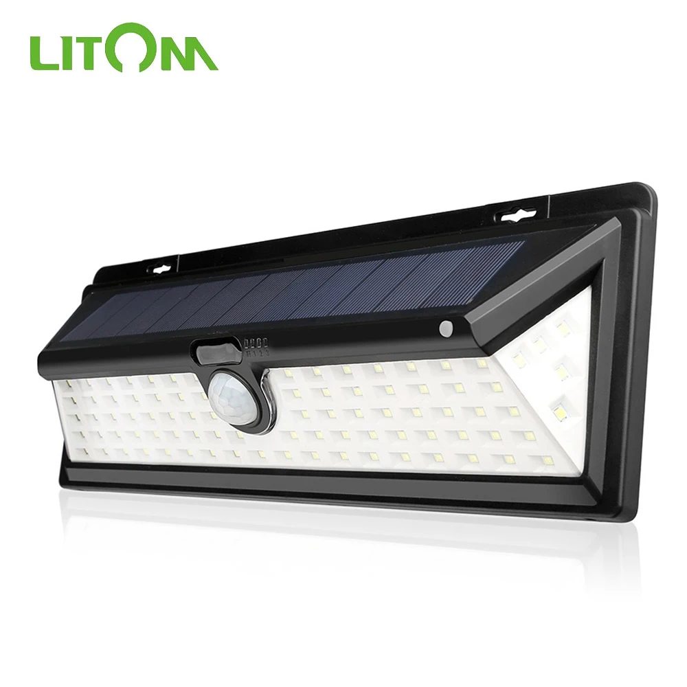 LITOM 90 LED Solar Power PIR Motion Sensor Wall Light Outdoor Yard Path Garden Lamp Solar Light IP65 Waterproof For Garden
LITOM 90 LED Solar Power PIR Motion Sensor Wall Light Outdoor Yard Path Garden Lamp Solar Light IP65 Waterproof For Garden