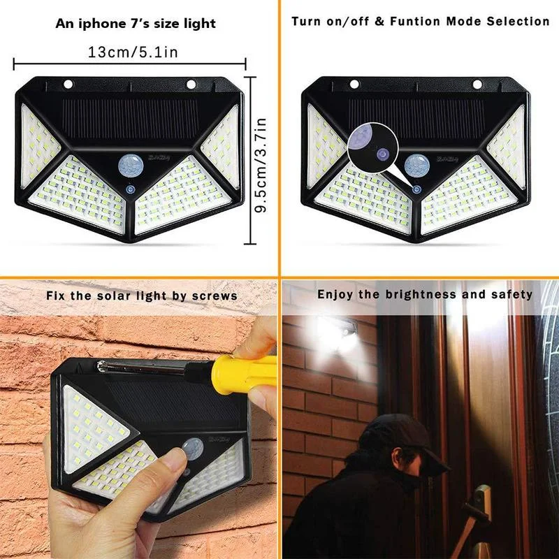100 Led Solar Light Outdoor Solar Wall Lamp LED Bulb IP65 PIR Motion Sensor Solar Lighting Garden Decoration Lights
100 Led Solar Light Outdoor Solar Wall Lamp LED Bulb IP65 PIR Motion Sensor Solar Lighting Garden Decoration Lights