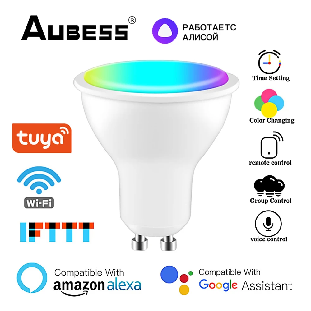 Alice GU10 RGB LED Bulb 4W Lamp Spotlight Spot Light Plastic Aluminum Wifi Remote Control With Alexa Google Home Tuya/Smart Life
Alice GU10 RGB LED Bulb 4W Lamp Spotlight Spot Light Plastic Aluminum Wifi Remote Control With Alexa Google Home Tuya/Smart Life
