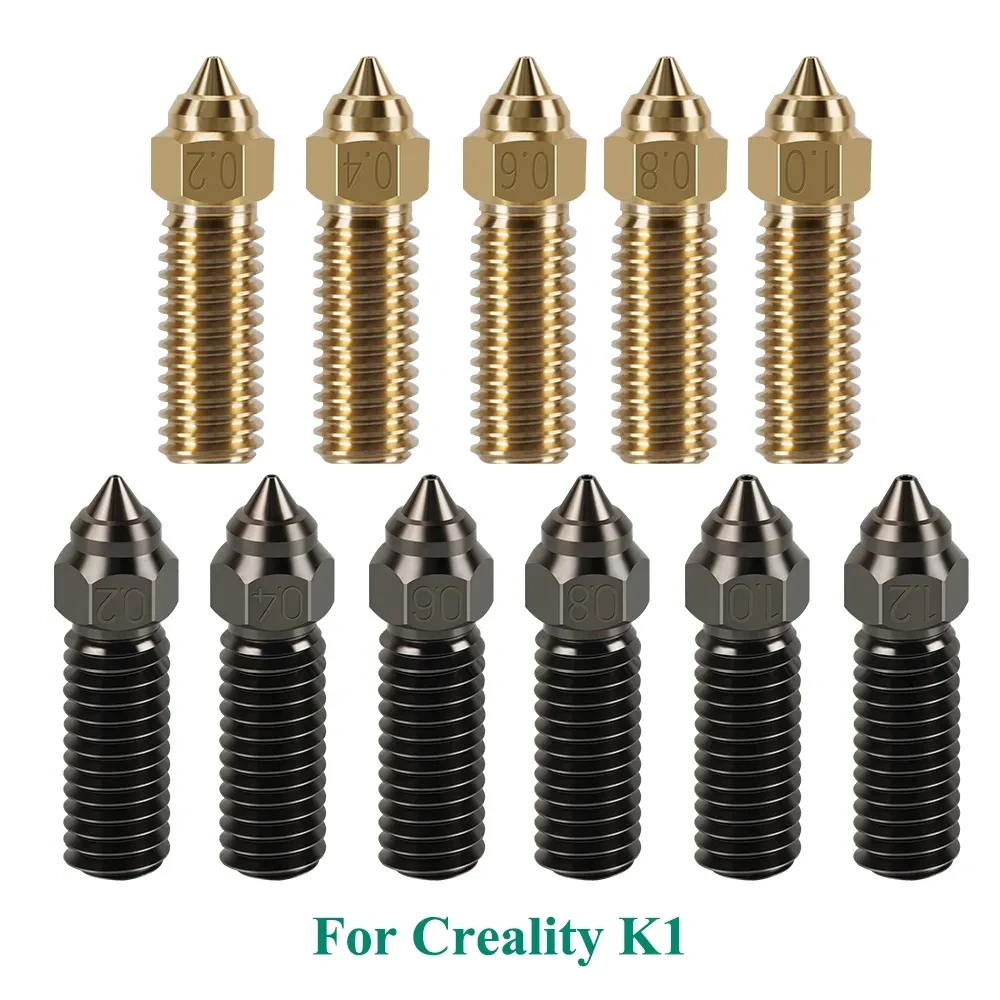 10pcs Volcano Nozzle For Creality K1 K1 Max Hard Steel Brass 1.75mm 0.4mm For Sidewinder Genius Pro Vyper
10pcs Volcano Nozzle For Creality K1 K1 Max Hard Steel Brass 1.75mm 0.4mm For Sidewinder Genius Pro Vyper