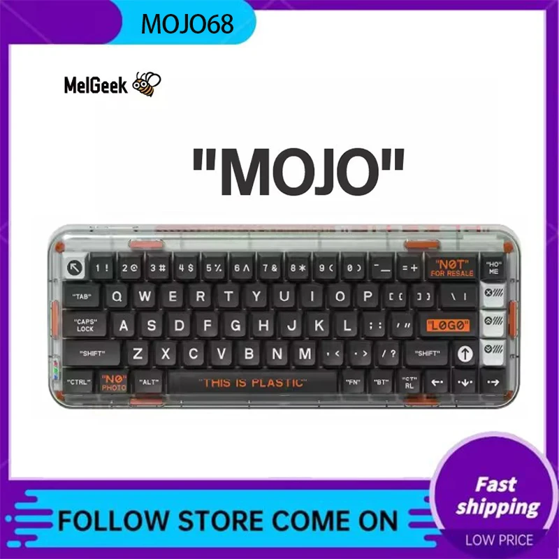 Melgeek Mojo84 3-режимная клавиатура беспроводная Bluetooth-механическая с RGB-подсветкой