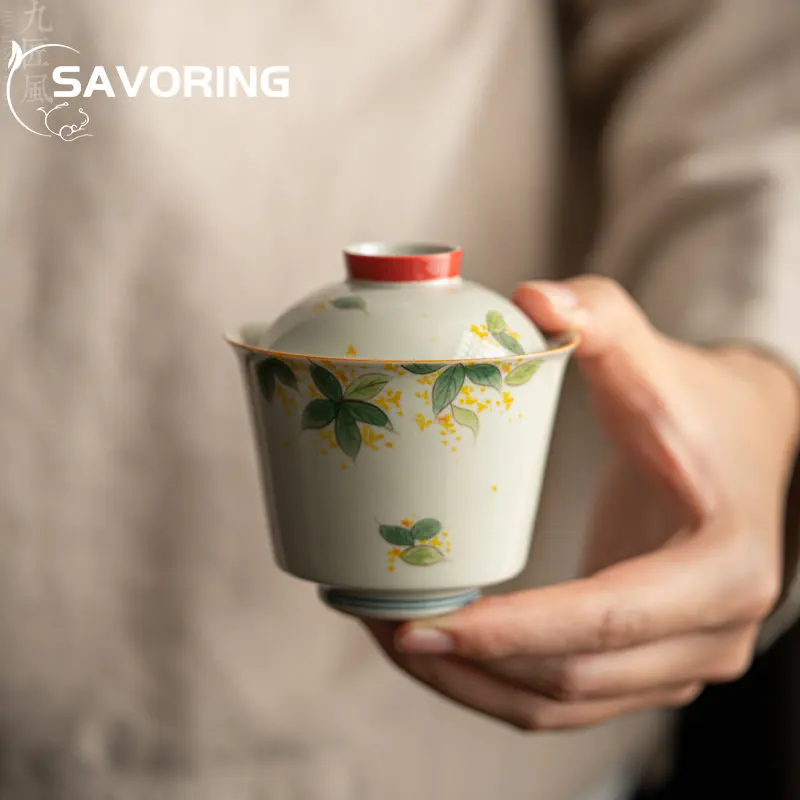 Бутик растений ясеня глазурь керамический чай Tureen творческий ручная роспись османтус Крышка Чаша чайный набор кунг-фу чайный набор аксессу...
Бутик растений ясеня глазурь керамический чай Tureen творческий ручная роспись османтус Крышка Чаша чайный набор кунг-фу чайный набор аксессу...