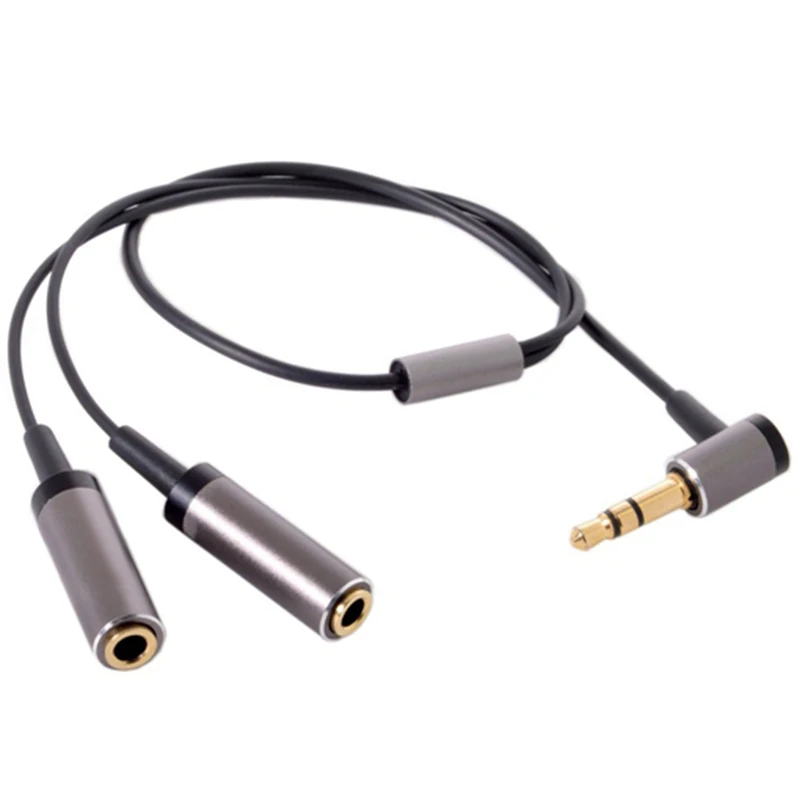 Cables 1 in 2 Out 3.5mm Stereo Elbow Male to Female Headphone Audio Cable Splitter 3.5 mm Double Adapter Audio
Cables 1 in 2 Out 3.5mm Stereo Elbow Male to Female Headphone Audio Cable Splitter 3.5 mm Double Adapter Audio