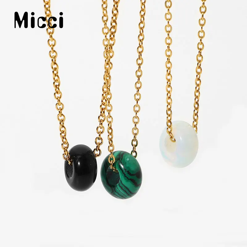 Micci 18k Gold Plated Stainless Steel Natural Stone Pendant Necklace Aesthetic Women Girls Boho Necklace Jewelry Holiday Gift
Micci 18k Gold Plated Stainless Steel Natural Stone Pendant Necklace Aesthetic Women Girls Boho Necklace Jewelry Holiday Gift