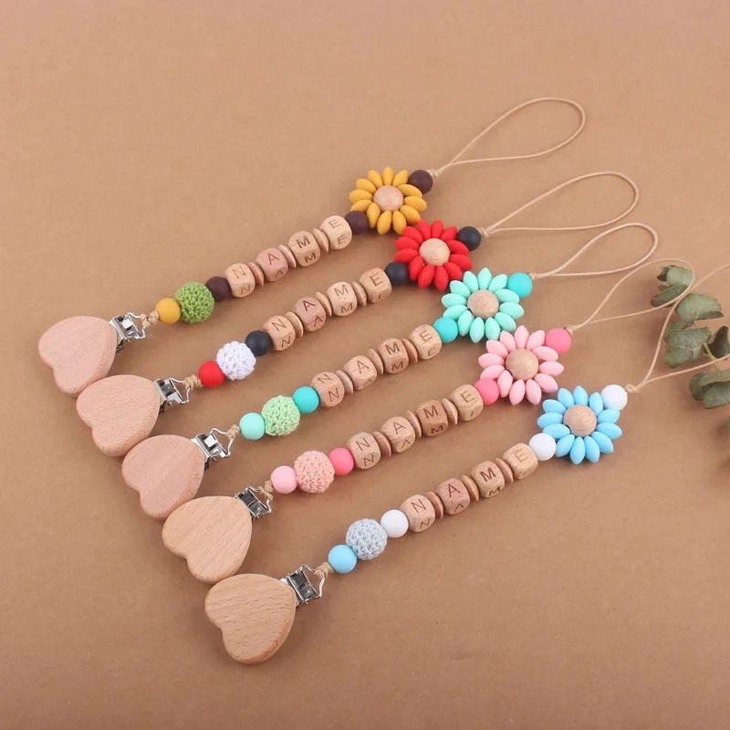 Love Heart Baby Wood Pacifier Clips Teething Chain Nursing Teether Eco-friendly Dummy Clips Holder Personalized Name
Love Heart Baby Wood Pacifier Clips Teething Chain Nursing Teether Eco-friendly Dummy Clips Holder Personalized Name