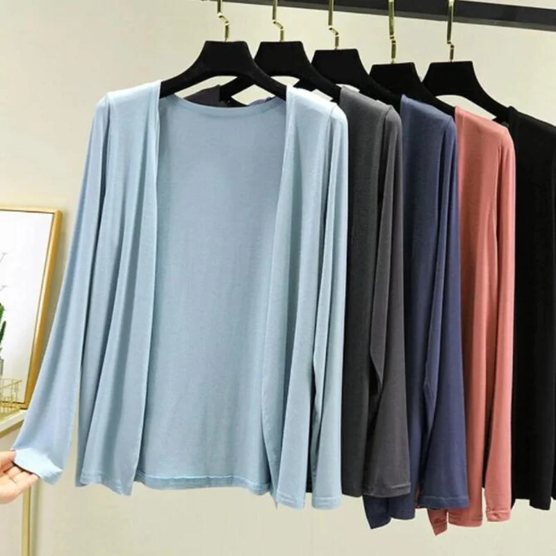 Autumn Summer Sun Protection Clothing Women Modal Cardigan Ladies Shawl Outerwear Female Long Sleeve Cardigans Women Thin Coat
Autumn Summer Sun Protection Clothing Women Modal Cardigan Ladies Shawl Outerwear Female Long Sleeve Cardigans Women Thin Coat