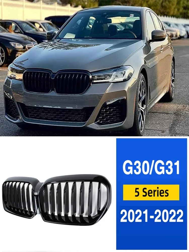 Gloss Black Front Bumper Kidney Grille For BMW 5 Series G30 F90 LCI 2021+ Car Styling Single Dual Slats Racing Grills Replacemen
Gloss Black Front Bumper Kidney Grille For BMW 5 Series G30 F90 LCI 2021+ Car Styling Single Dual Slats Racing Grills Replacemen