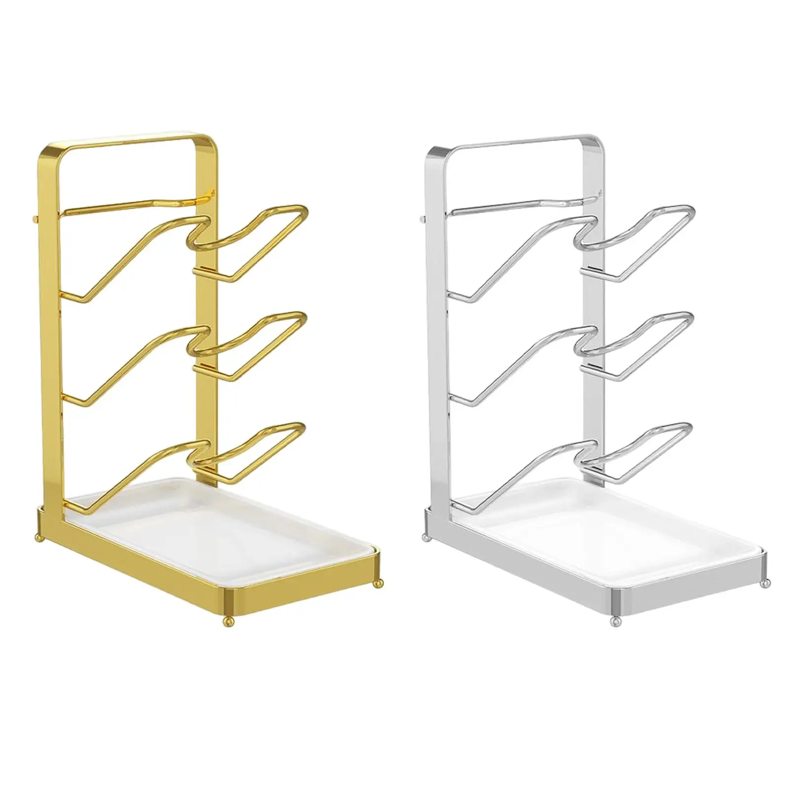 3 Tier Pot Lid Organizer Rack,Tableware Storage Rack,Cabinet Rack,Removable Drain Tray for Spoon Kitchen Cabinet Pot Accessory
3 Tier Pot Lid Organizer Rack,Tableware Storage Rack,Cabinet Rack,Removable Drain Tray for Spoon Kitchen Cabinet Pot Accessory