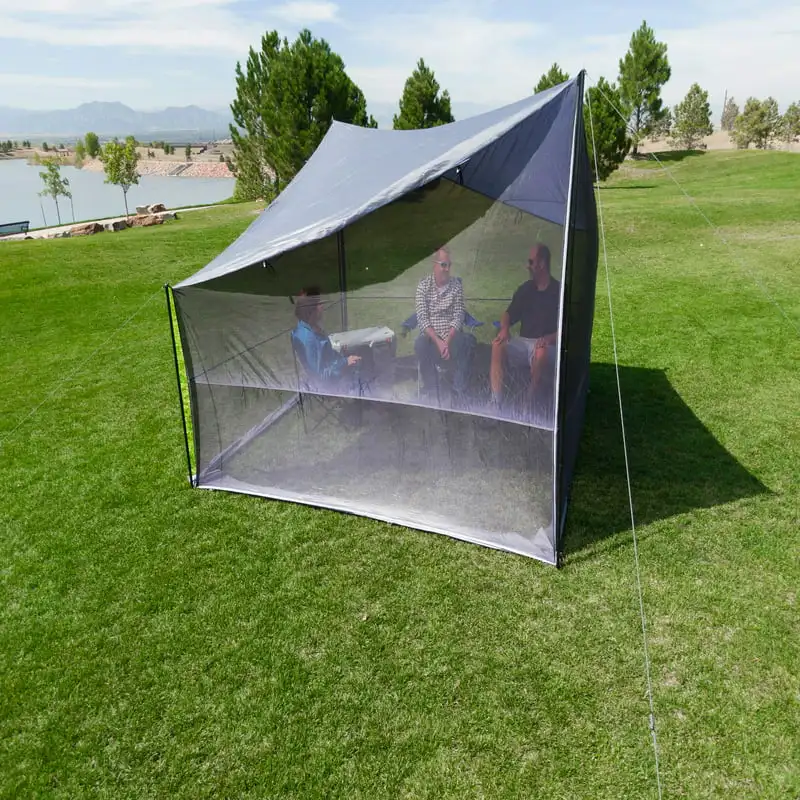 Shelter, 9' x 9' with UV Protection and Roll-up Screen Walls
Shelter, 9' x 9' with UV Protection and Roll-up Screen Walls