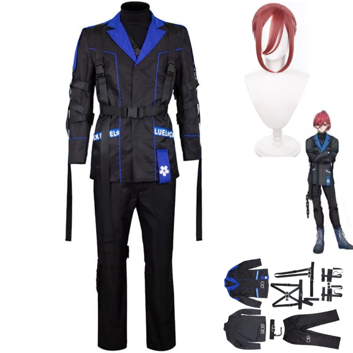 Anime Blue Lock Chigiri Hyoma Cosplay Costume Wig Black Splicing Coat Uniform Full Set Adult Man Carnival Party Suit
Anime Blue Lock Chigiri Hyoma Cosplay Costume Wig Black Splicing Coat Uniform Full Set Adult Man Carnival Party Suit