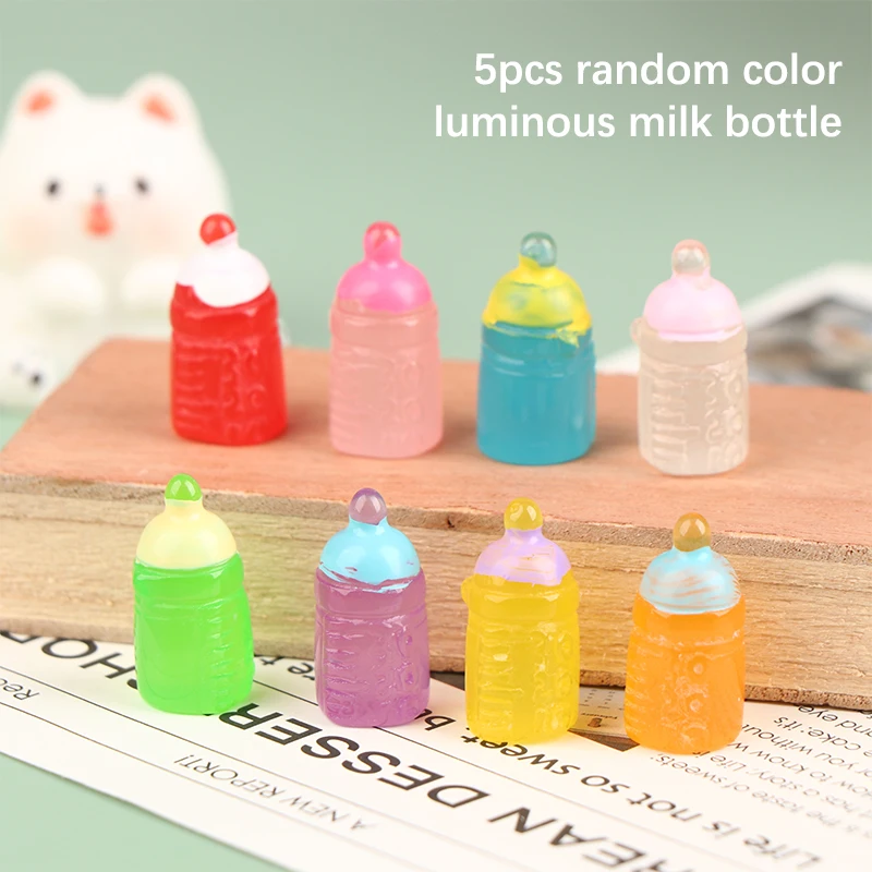 5 Pcs Mini Baby Feeding Bottle Ornament Luminous Resin Milk Bottle Ornaments DIY Micro Decorations Accessories
5 Pcs Mini Baby Feeding Bottle Ornament Luminous Resin Milk Bottle Ornaments DIY Micro Decorations Accessories